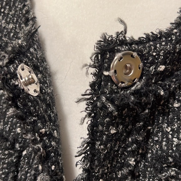 Michael Kors 3/4 sleeve blazer in black and white tweed - Picture 6 of 7